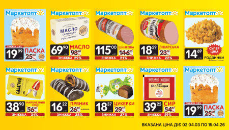 Акції Маркетопт з 02 по 15 квітня 2026 року